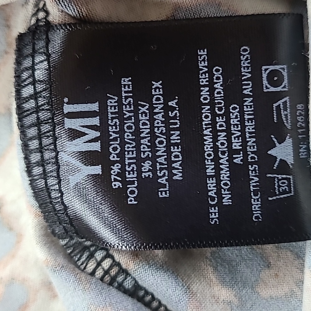 YMI Animal Print Crossover Blouse - Picture 7 of 10